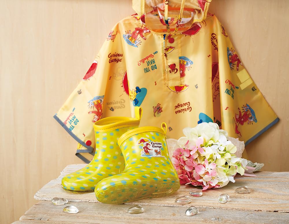 Skater RAPO2-A Rain Poncho, Raincoat, For Children, Curious George